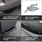 Audi Sport Car Rear Bumper Lip Diffuser Splitter Canard Protector Gloss Black