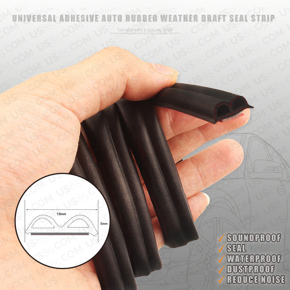 85ft Car Auto Rubber Weather Draft Seal Door Window Hood Trunk Noise Leak Strip