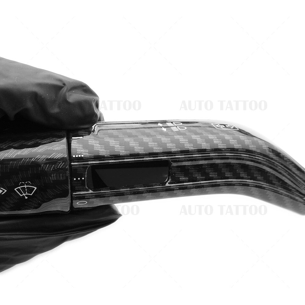 Mercedes A CLA GLA GLB Carbon Fiber Steering Wheel Shift Wiper Lever Cover Trim