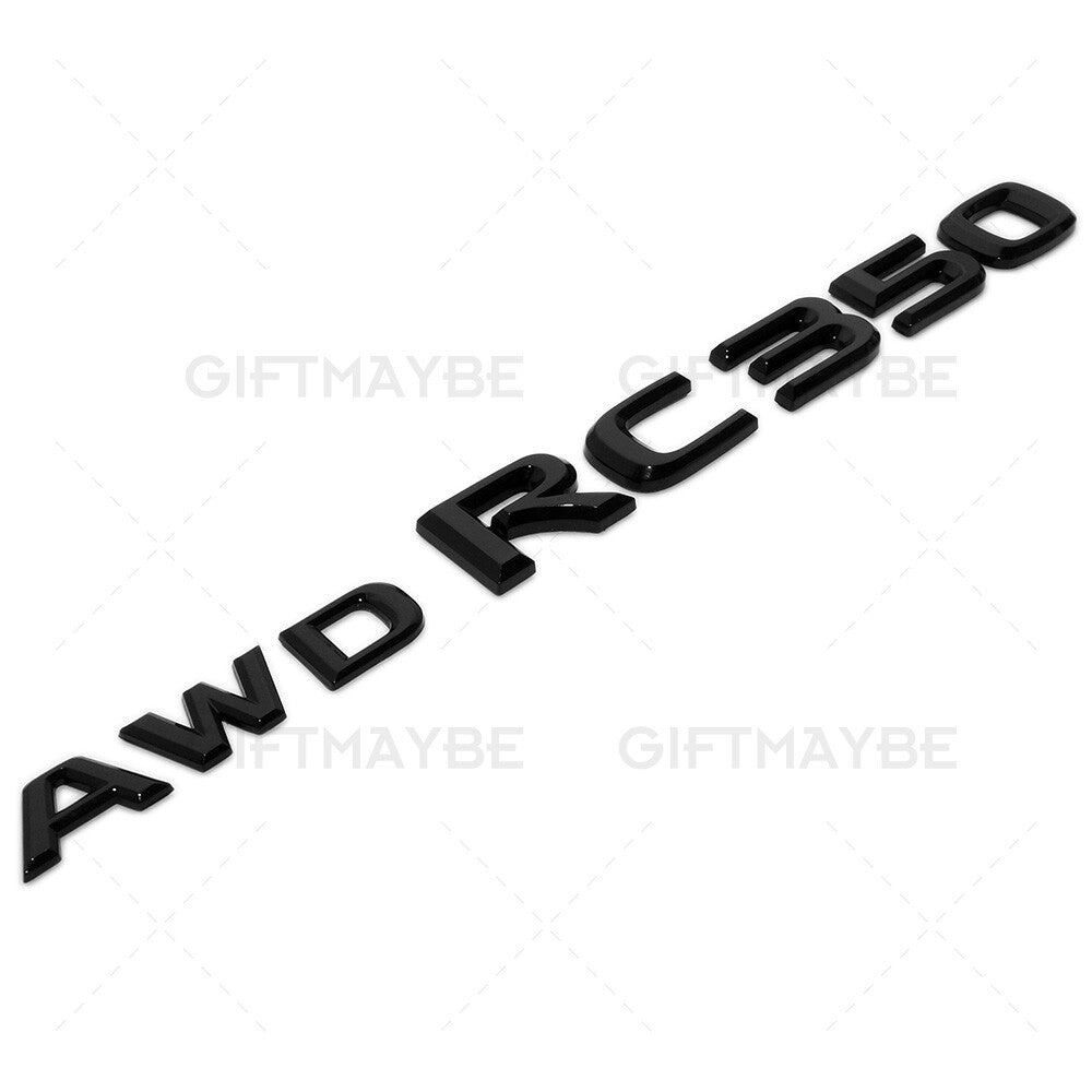 Lexus Trunk Gloss Black  AWD RC 350 Letter Logo Badge Emblem Car Replace F-Sport