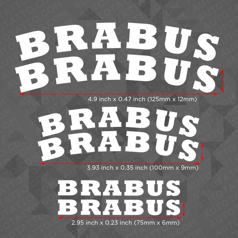 Brabus AMG Car Wheels Brake Caliper Sticker Decal Logo Decoration Sport White
