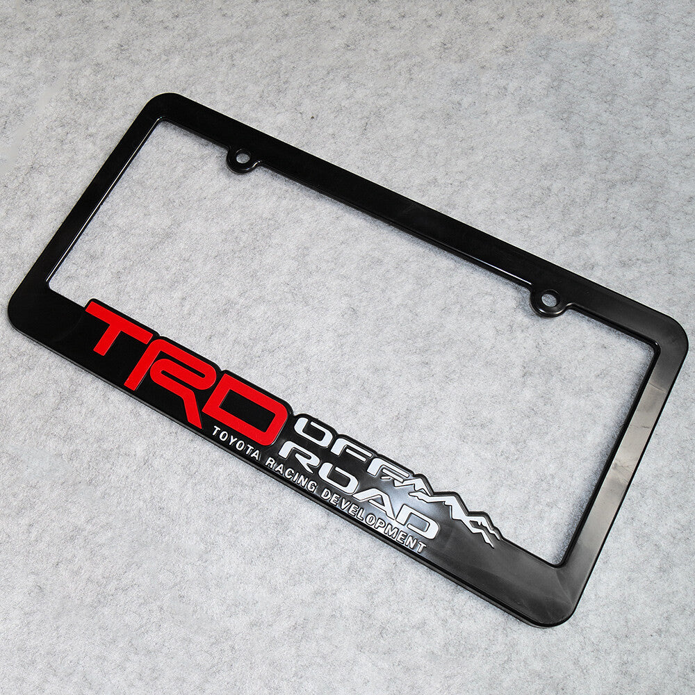 Trd Off Road Bracket License Plate Frames Cover Sport Black