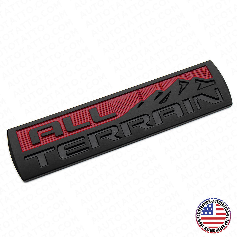 Chevy GMC All Terrain Rear Tailgate Letter Nameplate Emblem Badge Sport Black