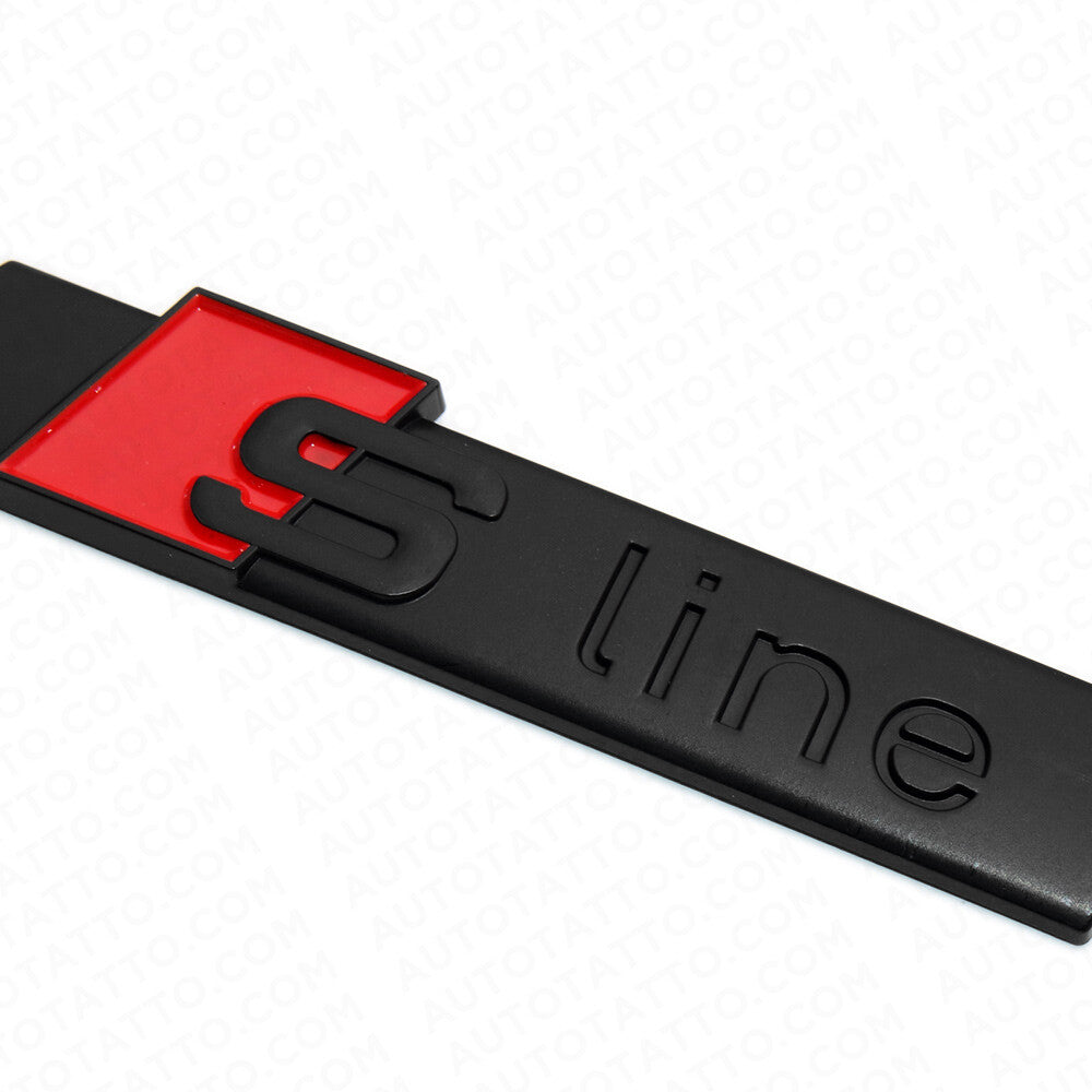 2x Matte Black Sline S-LINE Side Fender Marker Emblem Decal Badge Decorate Sport