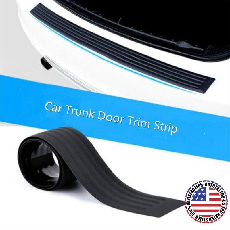 Rear Bumper Guard Rubber Protector Trim Cover Scuff Car Trunk Protectors Strip