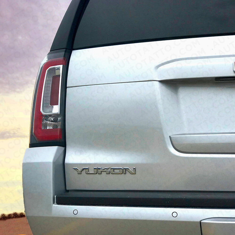 1x YUKON Liftgate Door Letter Nameplate Emblem SUV HD Badge GMC 3D Sport Chrome