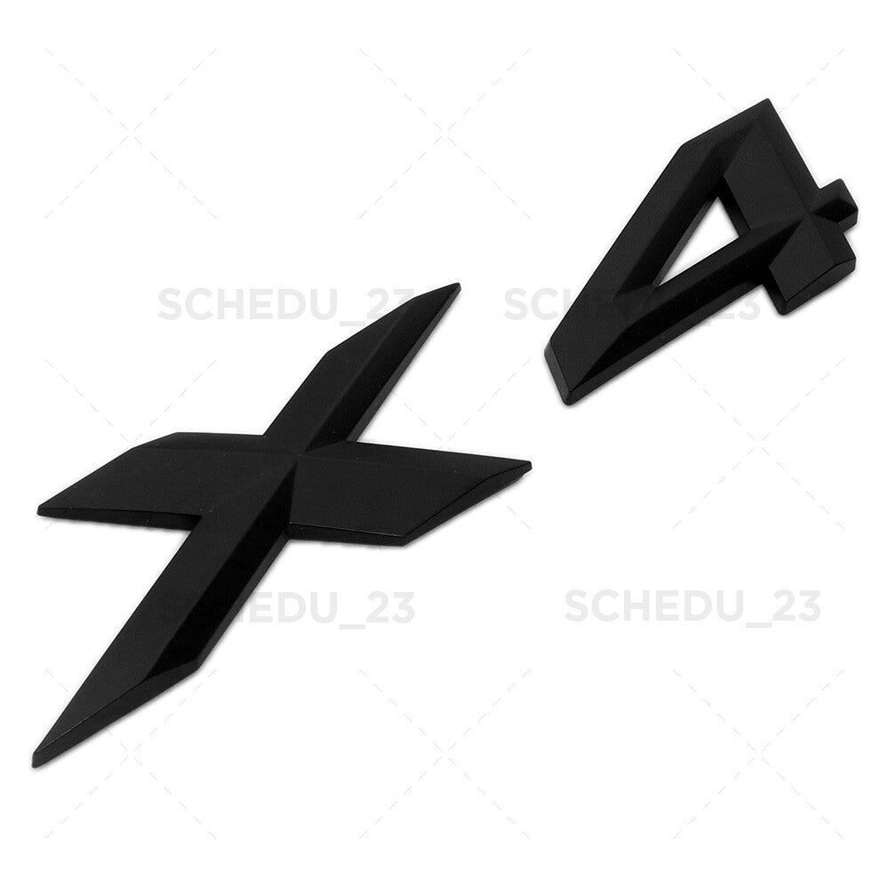 Matte Black X4 Letter Logo Emblem Badge Liftgate Nameplate Rear Trunk M Sport
