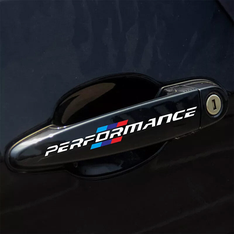 4PCS for BMW Car Decals M Performance Door Handle Sticker Car Body Decal Sport
