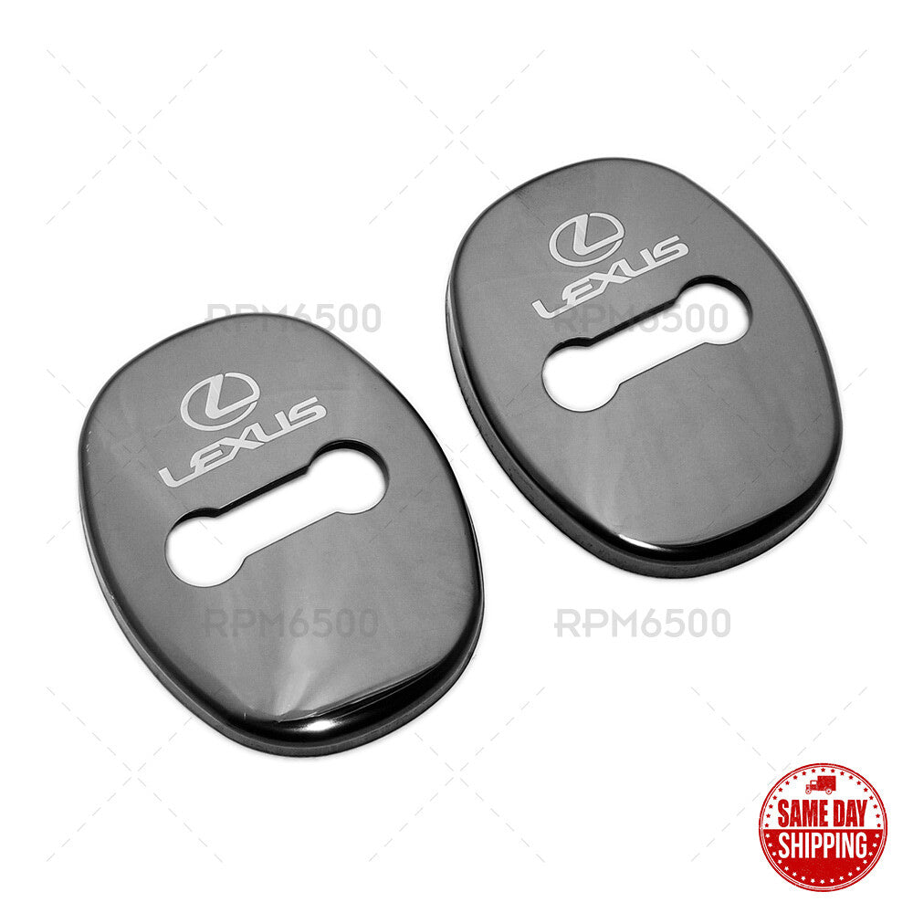 2X Stainless Steel Car SUV Door Striker Cover Lock Buckle Cap F-Sport For Lexus