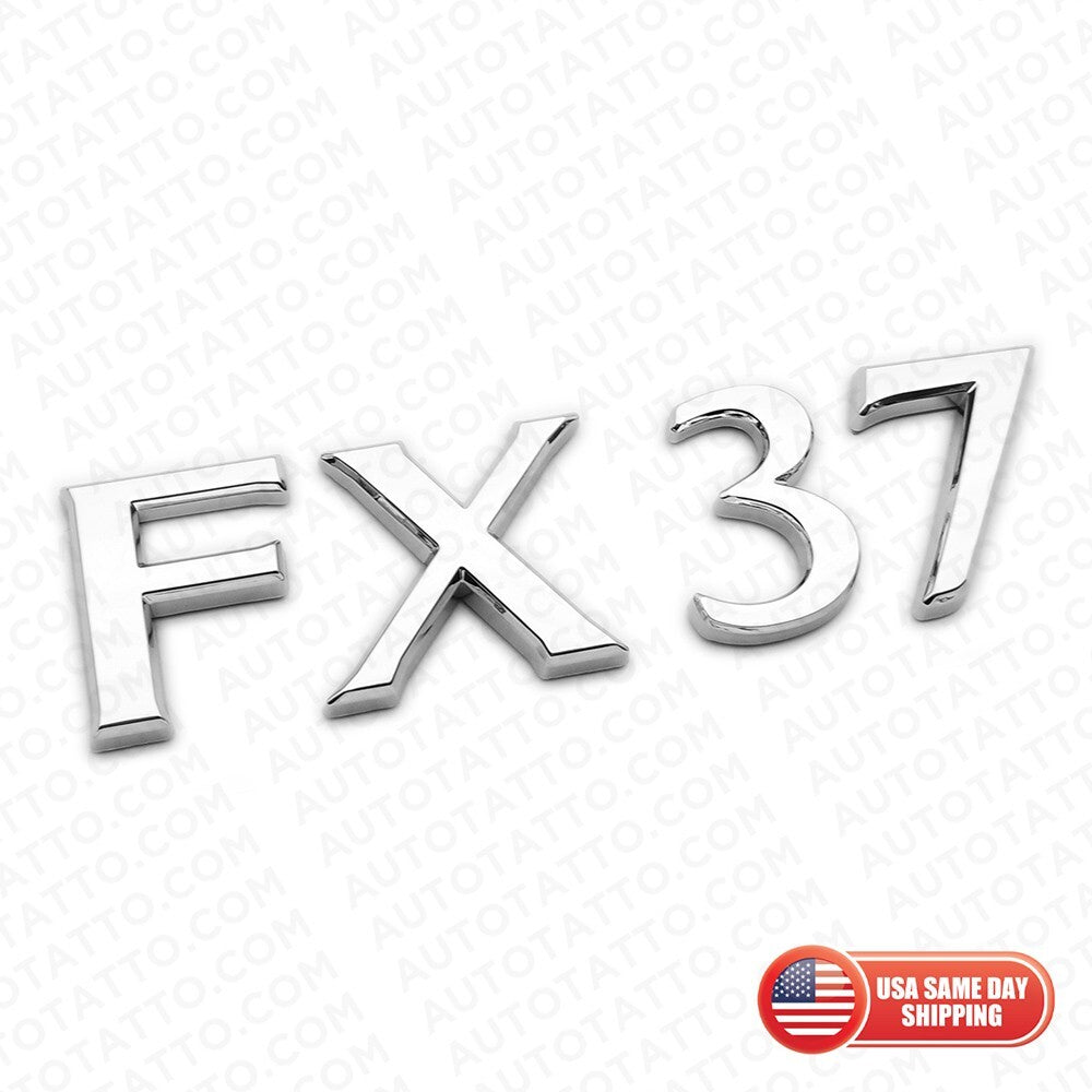 For Infiniti FX37 Rear Liftgate Logo Letter Badge Emblem Nameplate Silver Chrome