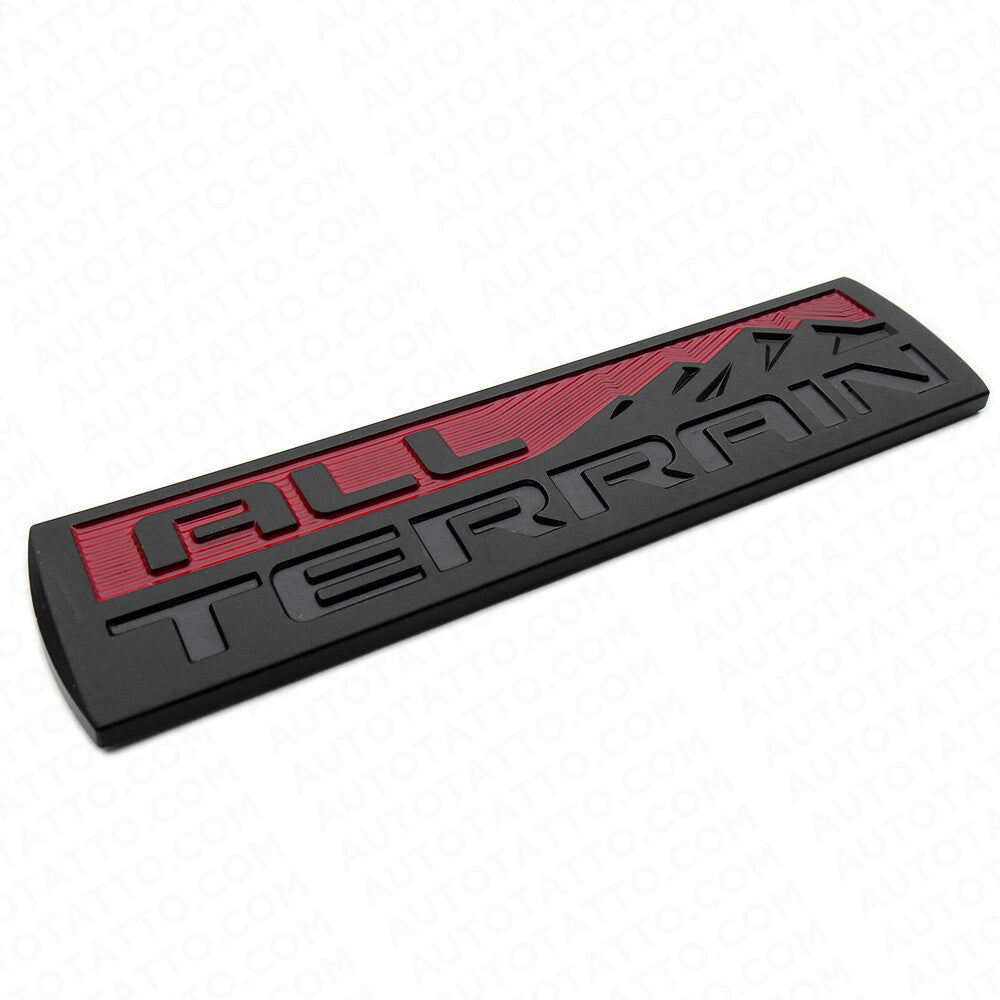 Chevy GMC All Terrain Rear Tailgate Letter Nameplate Emblem Badge Sport Black