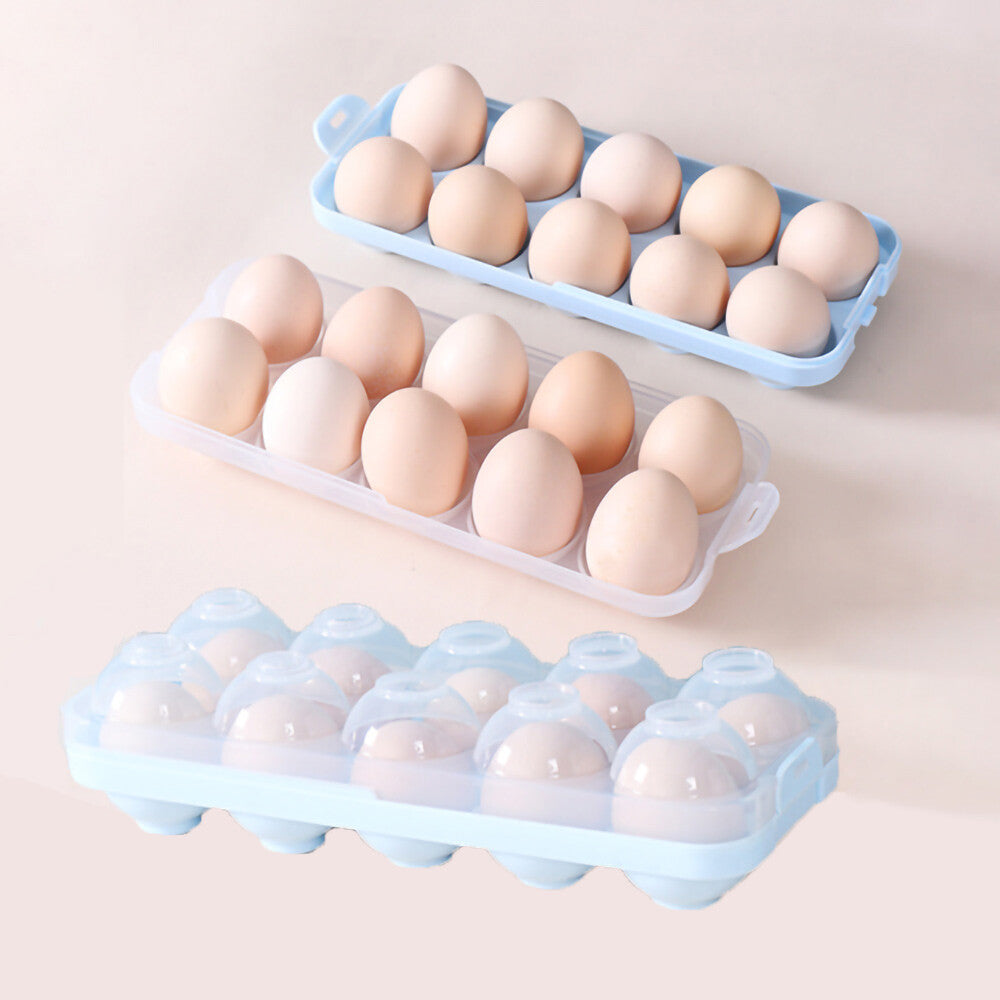 10-Grid Egg Storage Box with Lid Eggs Container Organize for Refrigerator