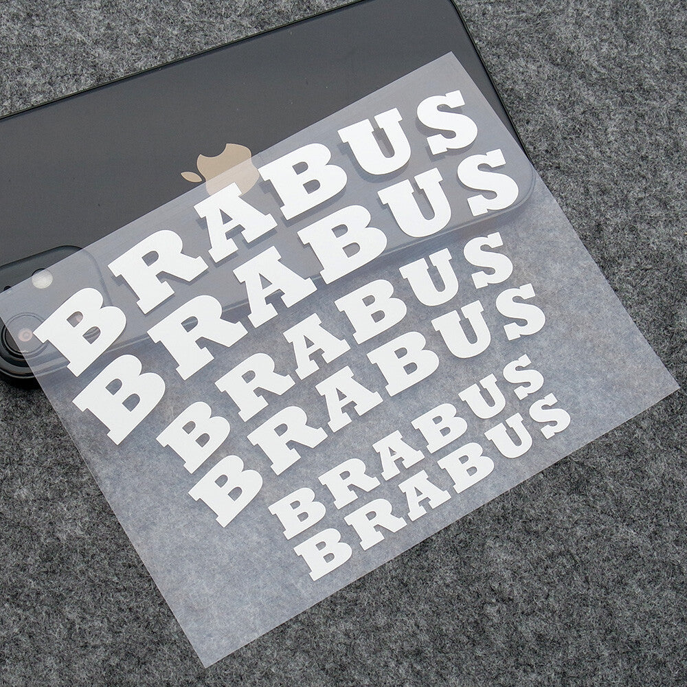 Brabus AMG Car Wheels Brake Caliper Sticker Decal Logo Decoration Sport White