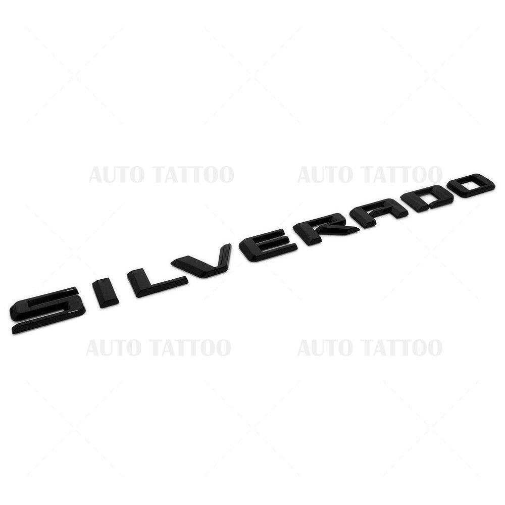 19-21 Gloss Black Silverado 1500 Tailgate Letter Logo Emblem Badge Z71 LT LTZ