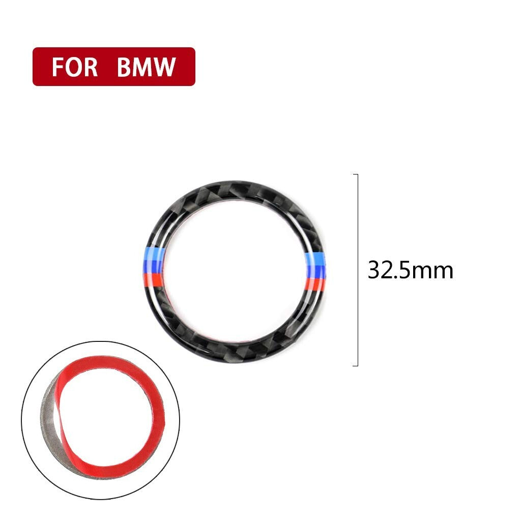 BMW E90 E92 E93 Engine Switch Start Stop Button M\\\ Carbon Fiber Sticker Badge