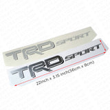 2x 3D TRD Sport Dark Grey Pickup Bed Truck Logo Sticker Decal Decoration Limited