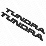 2pcs 07-14 Black Tundra Letter Side Door Tailgate Nameplate Emblem Badge Logo