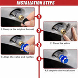 4pcs Universal Car Tire Wheel Valve Stem Caps Hex Design Dust Cover Accessories