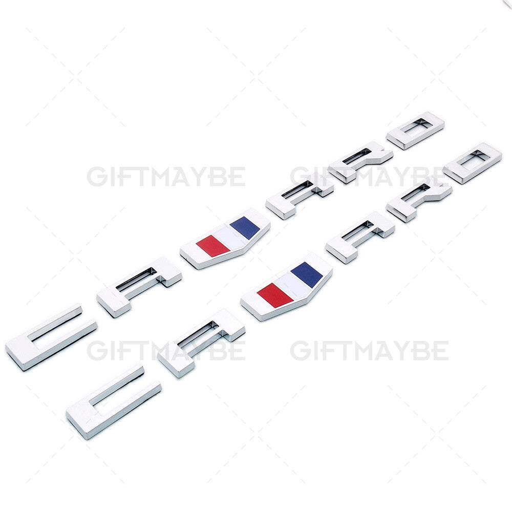 2x For Chevrolet CAMARO 3D Car Letter Fender Marker Emblem Badge RS SS ZL1 Z28