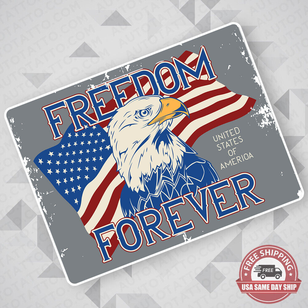 Freedom Forever USA American Eagle Sticker Decal Office Car Door Window Decorate