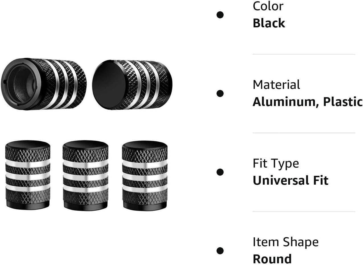 5 Pack Tire Valve Stem Caps Cover Universal Fit for Auto Car Truck Multi- Color