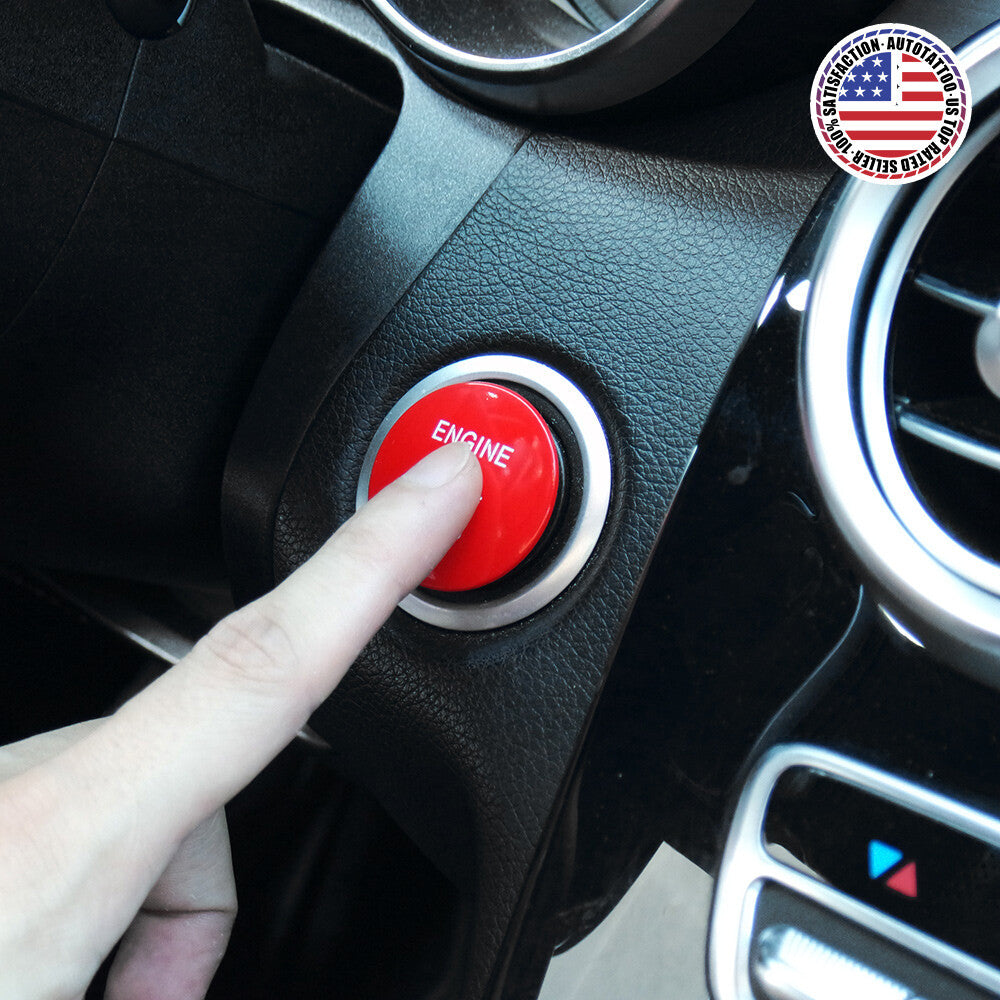 Mercedes AMG Engine Start Stop Push To Go Button Power Switch Keyless Red OEM
