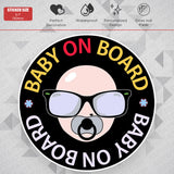Cute Baby On Board Sticker Decal Kid In Car Rear Truck Liftgate Window Decorate