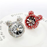 Crystal Bling Diamond Fragrance Mickey Fan Car Air Fresher Vent Perfume Clip