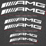 AMG Edition Car Wheels Brake Caliper Sticker Decal Logo Decoration Sport White