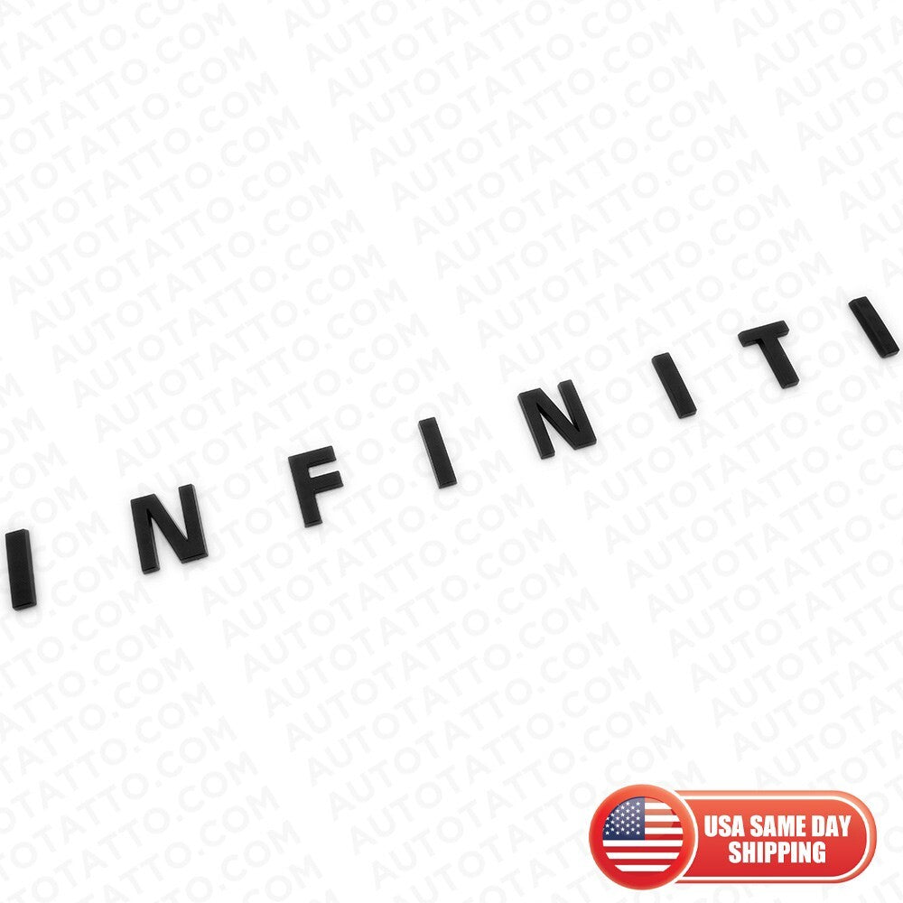 For Infiniti Rear Trunk Lid Logo Letter Badge Emblem Nameplate Sport Gloss Black