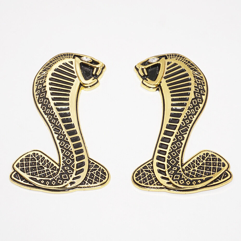 1set Universal 3D Fashion Metal Cobra w/Cystal Eyes Car Decal Sticker Decoration