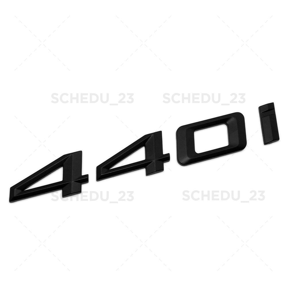 17-20 Matte Black BMW 440i 4 Series Trunk Nameplate Emblem Badge M Performance