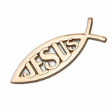 Universal 3D Fashion Metal Jesue Fish Cross Car Decal Sticker Decoration