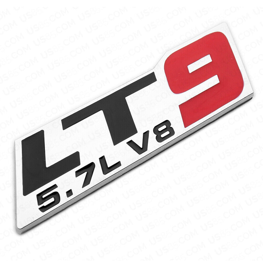3D Fashion Metal LT9 5.7L V8 Emblem Car Decal Badge Sticker Auto Decoration