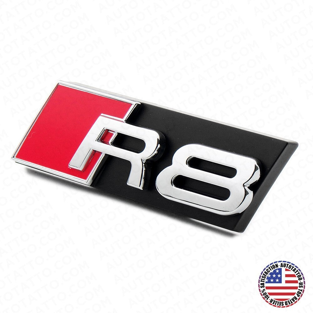 Audi R8 Front Grille Bumper Radiator Lettering Emblem Badge Logo Sport Chrome