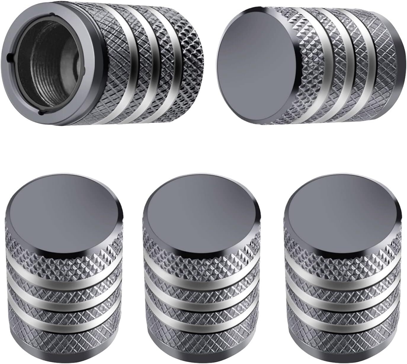 5 Pack Tire Valve Stem Caps Cover Universal Fit for Auto Car Truck Multi- Color