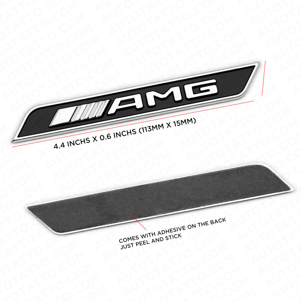 2x 3D AMG Special Edition Emblem Fender Logo Badge Nameplate Decoration Sport