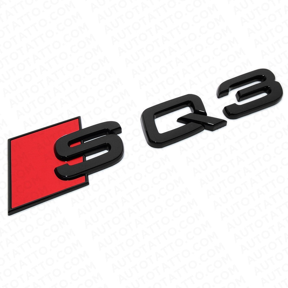 Audi SQ3 Gloss Black Rear Letter Liftgate Nameplate Trunk Emblem Badge Sport