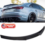17-25 Audi A4 S4 B9 M4 Style Carbon Fiber Highkick Rear Trunk Spoiler Wing Lid
