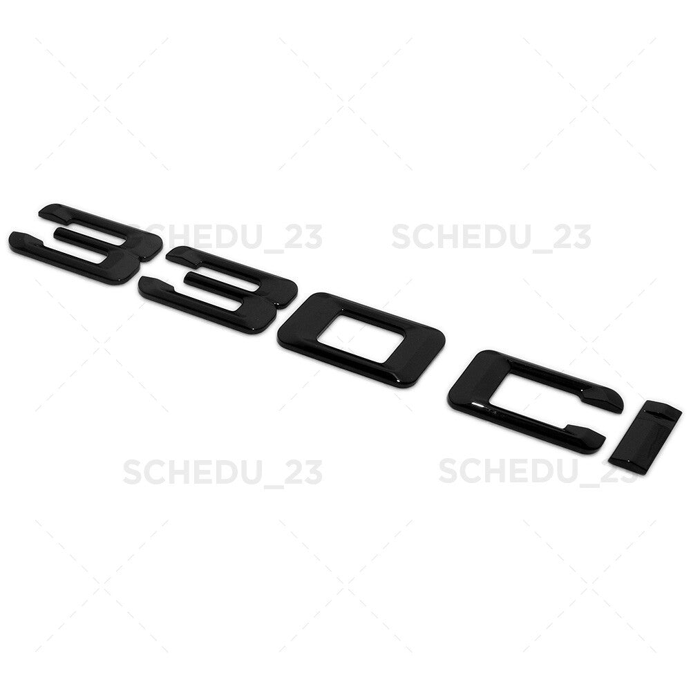 Gloss Black BMW 330ci Car Trunk Lid Nameplate Letter Emblem Badge M Performance