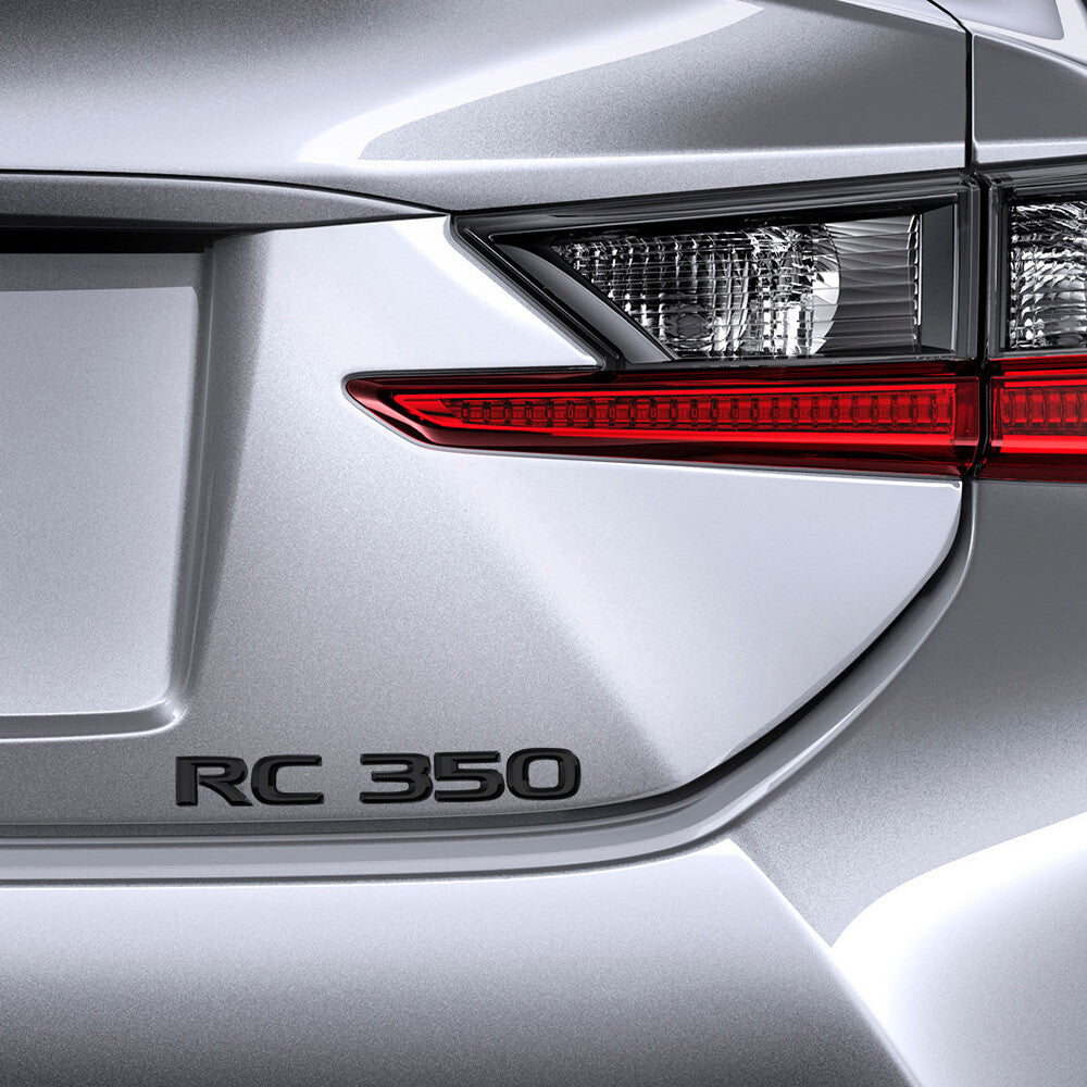 Lexus Trunk Lid RC 350 Letter Logo Badge Emblem Car Replace F-Sport Matte Black