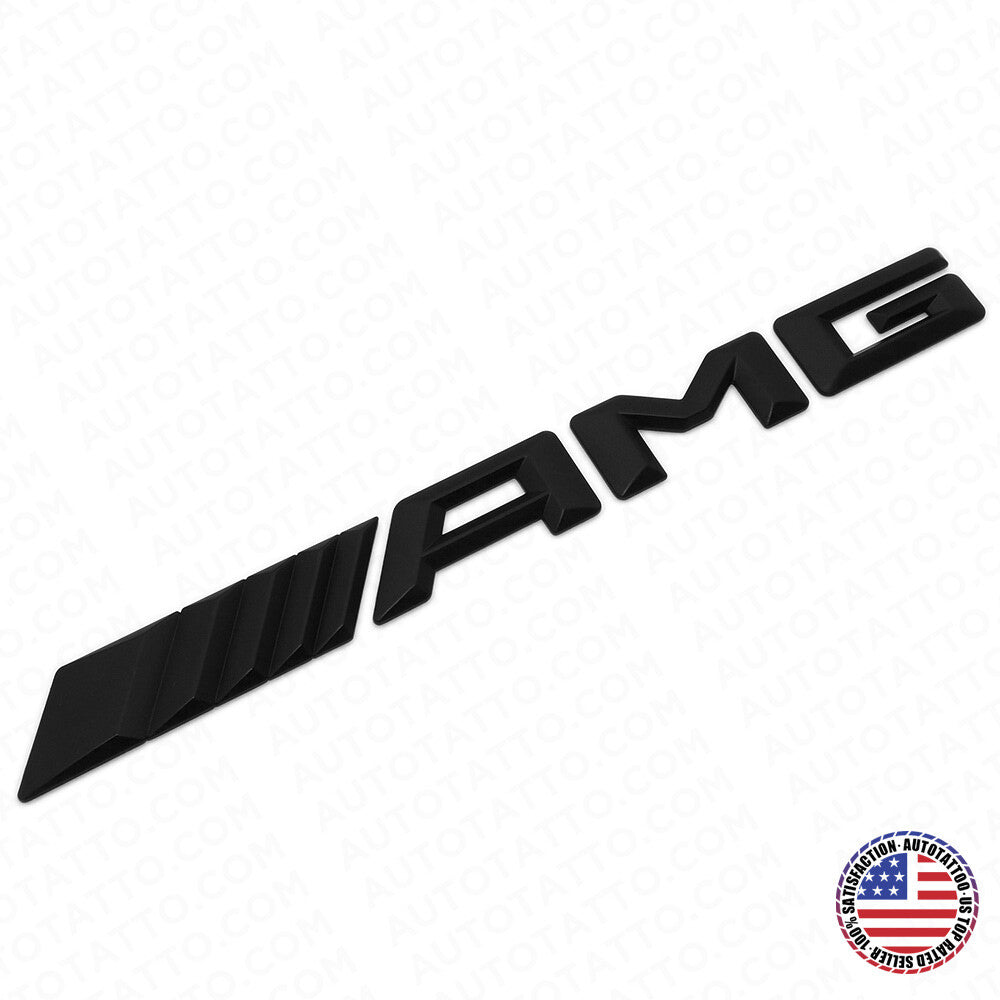 15-16 New AMG Rear Trunk Letter Emblem Logo Badge Decoration Sport Matte Black