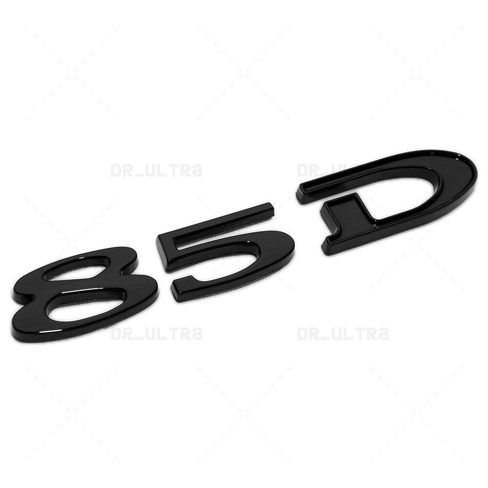 Tesla Rear Liftgate Lid Model 85D Nameplate Logo Badge Emblem Sport Gloss Black