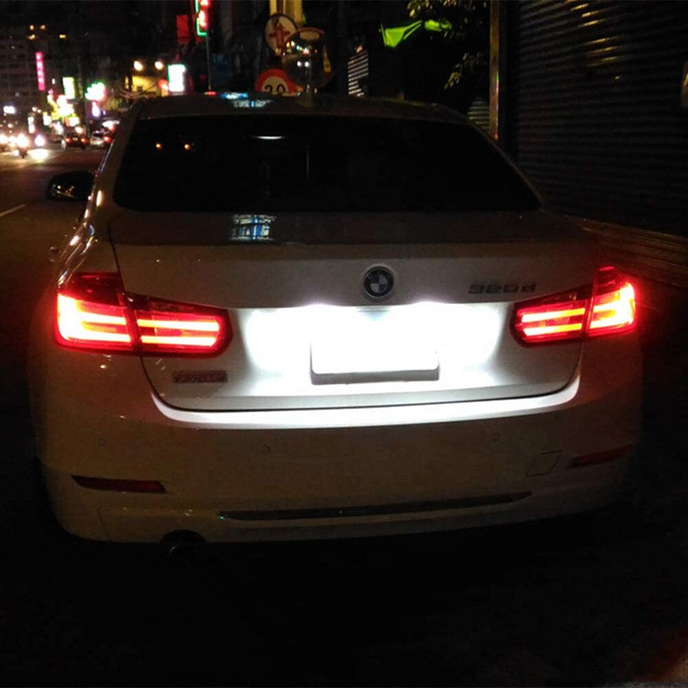 2x No Error LED License Plate Light Assembly For BMW 1 3 5 Series X1 X3 X5 X6 M3