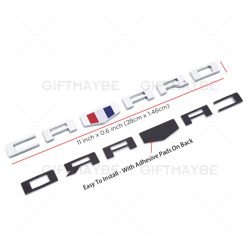2x For Chevrolet CAMARO 3D Car Letter Fender Marker Emblem Badge RS SS ZL1 Z28