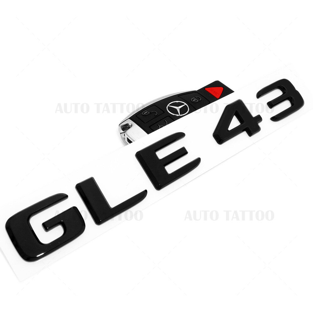17-21 Mercedes GLE 43 Letter Emblem Liftgate Logo Badge AMG Sport Gloss Black