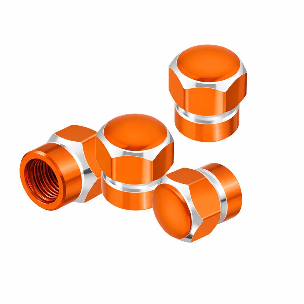 4pcs Universal Car Tire Wheel Valve Stem Caps Hex Design Dust Cover Accessories