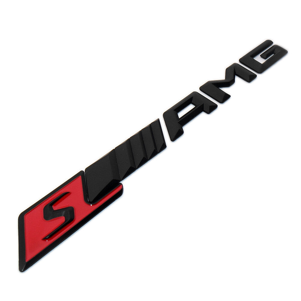Mercedes S AMG Edition Trunk Emblem Logo 3D Sticker Badge Decoration Sport Red