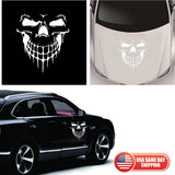 Skull Car Hood Decal Vinyl Large Graphic Sticker SUV Truck Decorate Sport White