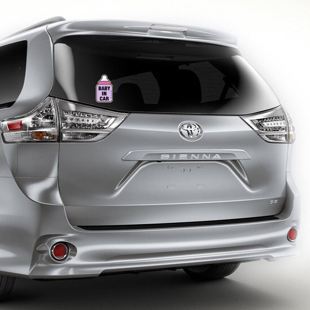 Cute Baby in Car Bottle 3D Sticker Decal Kid on Board Van Trunk Window Decorate